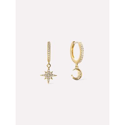Women's Celeste Crescent Moon Huggie Hoops by Ana Luisa in Gold (Size OS)