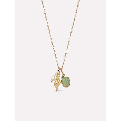 Women's Ocean Gold Charm Necklace by Ana Luisa in Gold (Size OS)