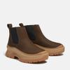 Chelseaboots TIMBERLAND "ROXIE LANEMID CHELSEA BOOT", Damen, Gr. 40, braun (schwarz braun nubuck), Leder, sportlich, Schuhe, Stiefelette, Winterschuhe, Ankle Boots