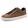 Sneaker MARCO TOZZI, Herren, Gr. 44, braun (cognac), Lederimitat, unifarben mit Farbeinsatz, sportlich, Schuhe, Freizeitschuh, Halbschuh, Schnürschuh mit seitlicher Logoprägung