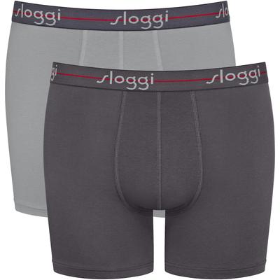 Boxershorts SLOGGI "Men Start", Herren, Gr. 6, schwarz (schwarz combination), Single Jersey, Obermaterial: 96% Baumwolle, 4% Elasthan, kontrastfarbene Details, unifarben, körpernah, Unterhosen, elastischer Bund mit Logo, ohne Eingriff Image