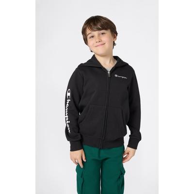 Kapuzensweatjacke CHAMPION, Kinder, Gr. L (152/158), schwarz (nny), Obermaterial: 73% Baumwolle, 27% Polyester, sportlich, Sweatjacken Image