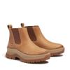 Chelseaboots TIMBERLAND "ROXIE LANEMID CHELSEA BOOT", Damen, Gr. 38,5, braun (medium braun full grain), Leder, sportlich, Schuhe, Stiefelette, Winterschuhe, Ankle Boots