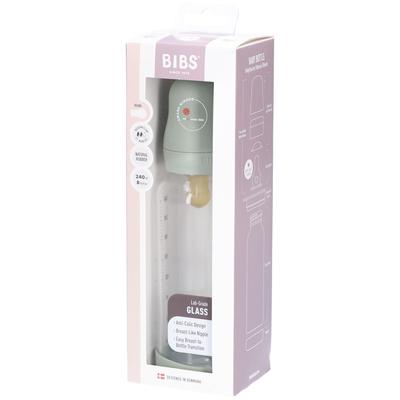 Bibs Zuigfles Glas 240ml Complete Set Sage 1 St Flaschen Image