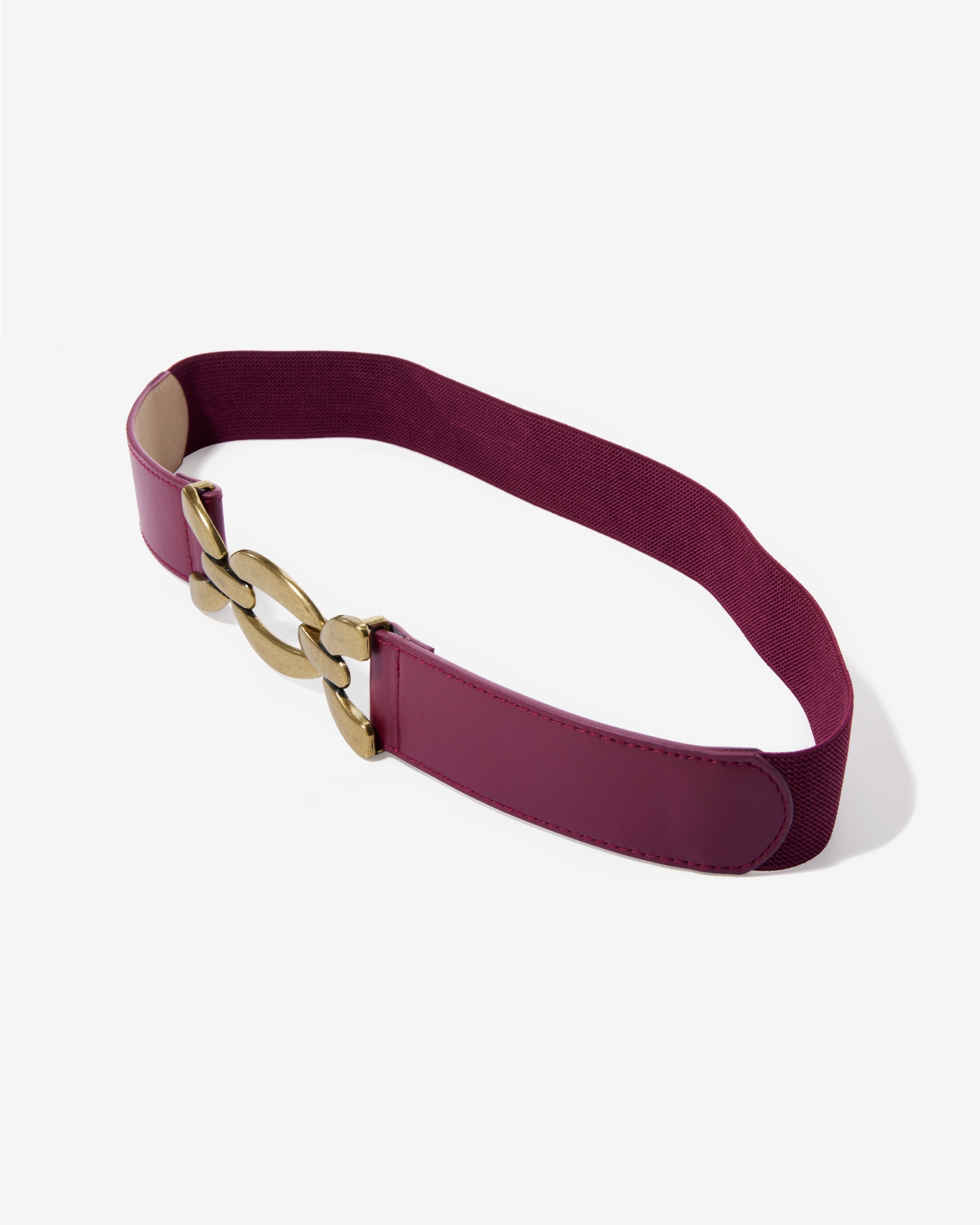 Boston Proper - Wine Red - Chain Link Elastic Waist Belt - Large
