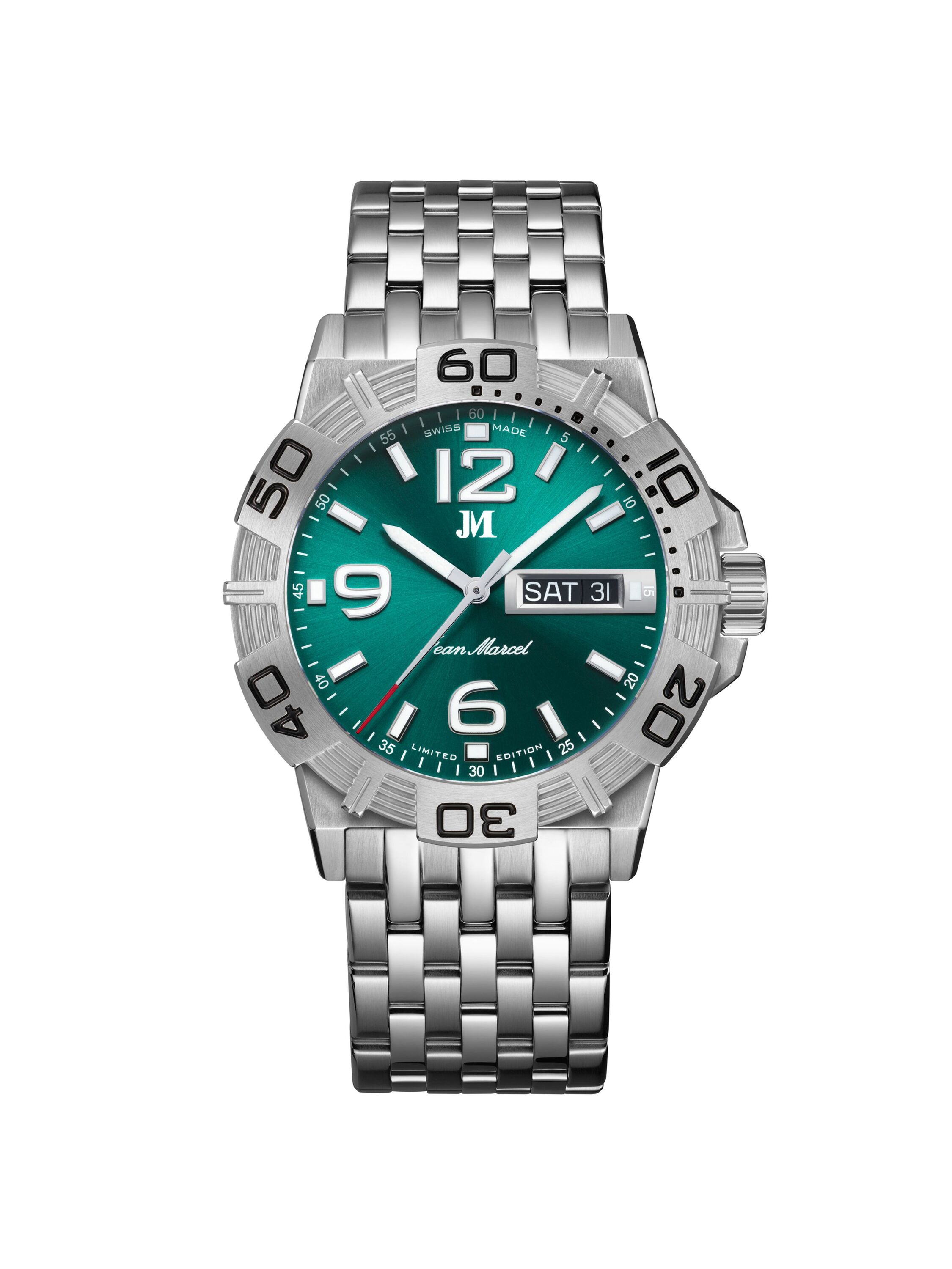 Jean Marcel Herren Armbanduhr Edelstahl Satiniert 22cm