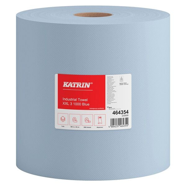 Katrin Putztuchrolle »XXL 3 Blue« 3-lagig 38/36 cm 1000 Blatt blau, 38 cm Image