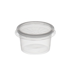 DayBays 2000 Stk. Dressingboxx (Saucecup) 80cc. 75x35 mm Kombi-Verpackung Transparent inklusive passende Deckel Image