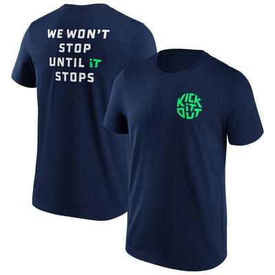 Kick It Out Slogan Graphic T-Shirt – Navy/Weiß/Frühlingsgrün Image