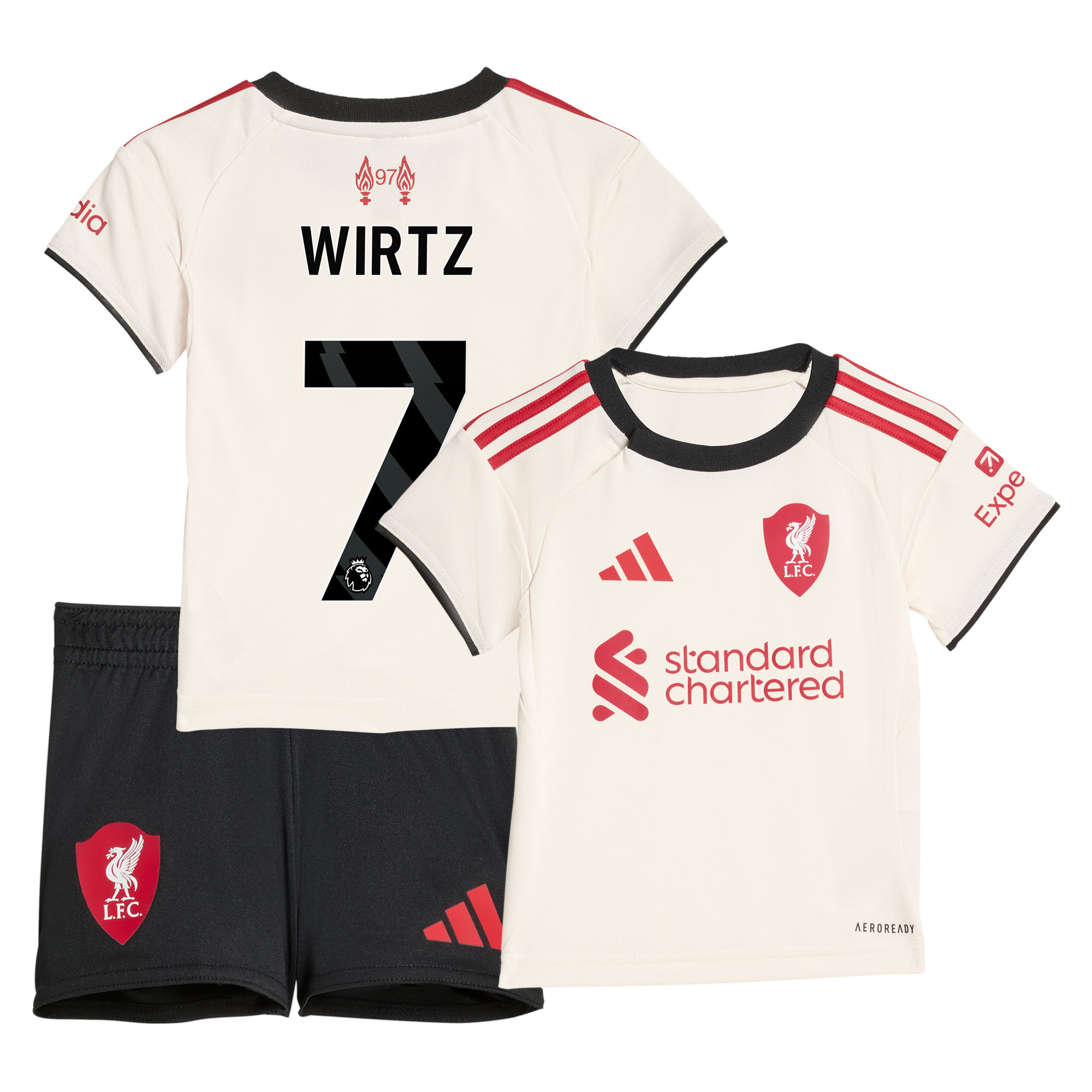 Liverpool adidas Auswarts-babykit 2025-26 mit Aufdruck Wirtz 7 Image