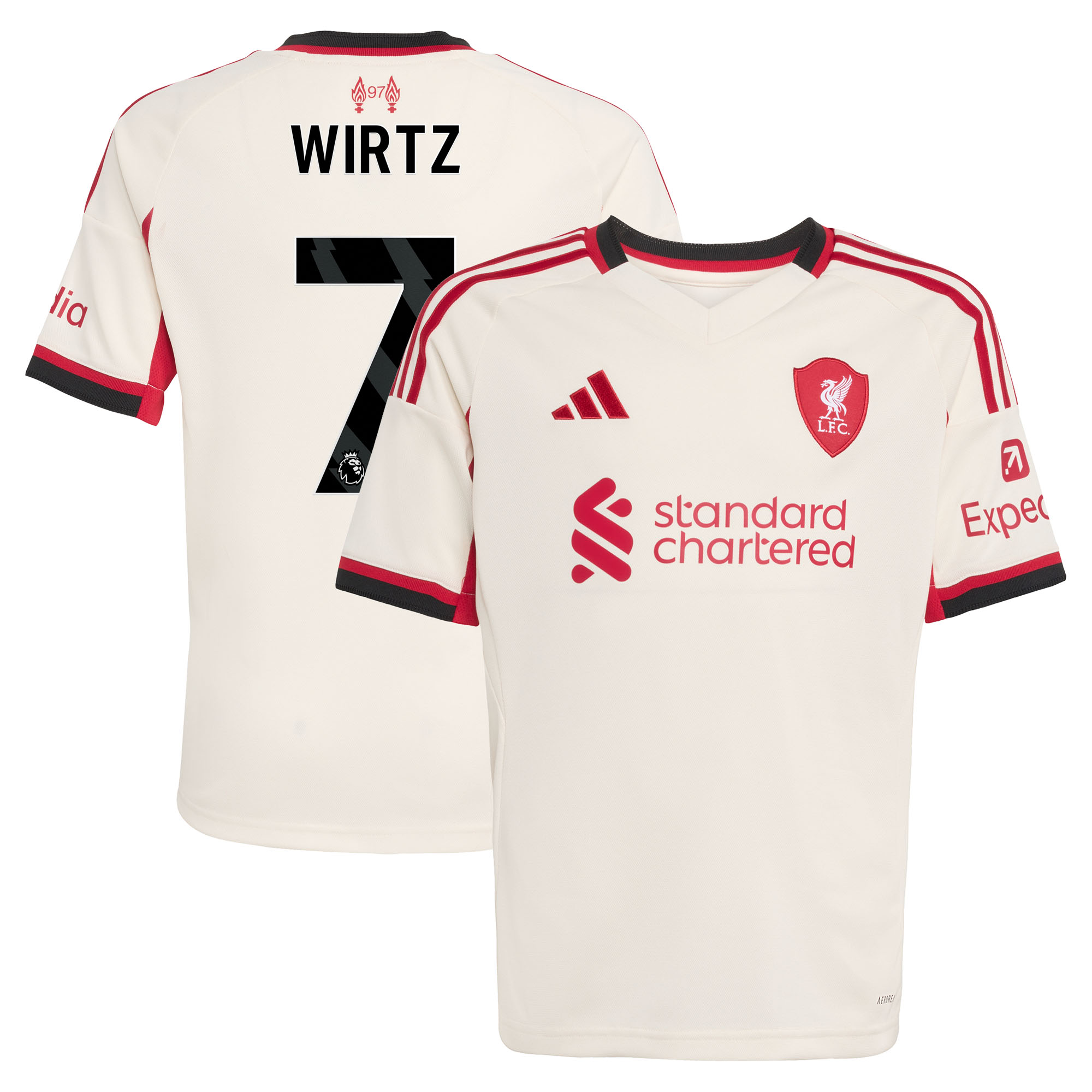 Liverpool adidas Auswärtstrikot 2025-26 - Kinder mit Aufdruck Wirtz 7 Image