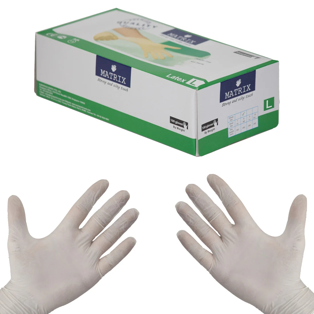 DayBays 40000 Stk. Latex Einweghandschuhe Größe S Weiß Puderfrei Image