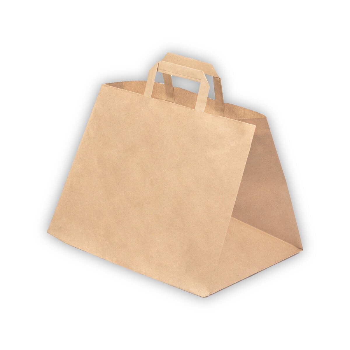 DayBays 500 Stk. Papiertüten 32+22x25 cm Braun mit Flachhenkel Image