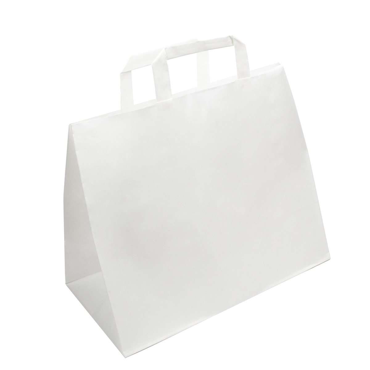 DayBays 50 Stk. Papiertüten 32+17x27 cm weiß mit Flachhenkel Image