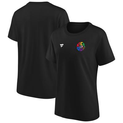 Kick It Out LGBTQ+ Grafik-T-Shirt – Schwarz – Damen Image