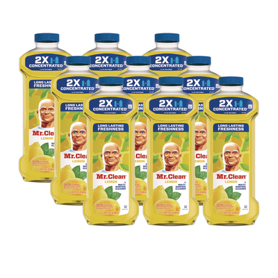 Mr. Clean Multipurpose Cleaning Solution, Lemon, 23 Oz Bottle, 9/carton