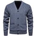 Per uomo Felpa Cardigan A Coste Maglia Top Regolari Lavorato a maglia Semplice Scollo a V Vacanza Moda Casuale Abbigliamento quotidiano Abbigliamento Primavera Autunno Borgogna Grigio chiaro L XL