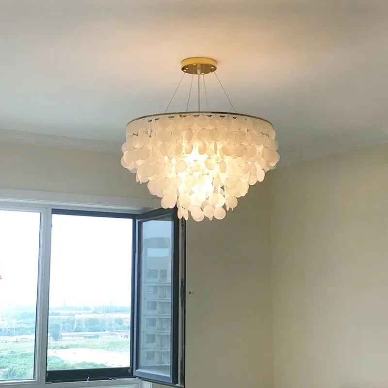 Moderne Nordic Moderne Shell Gold Led Licht Kronleuchter Für Wohnzimmer Esszimmer Schlafzimmer Kronleuchter Led Lampe Hause Beleuchtung 110V