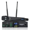 Sistema microfonico wireless UHF True Diversity Freeboss 40M Trasmettitore dinamico portatile in metallo per spettacoli di conferenze sul palco KU-208