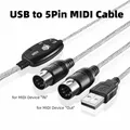 Adattatore convertitore cavo MIDI da USB a 5 pin da 2 m per sintetizzatore tastiera musicale pianoforte a PC portatile supporto XP/Windows7/8/10/Vista