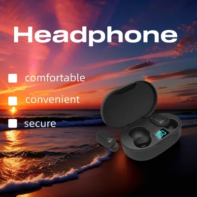 E6S Drahtlose Bluetooth-Kopfhörer TWS Bluetooth-Headset Drahtlose Ohrhörer Noise Cancelling-Kopfhörer mit Mikrofon Kopfhörer Sport
