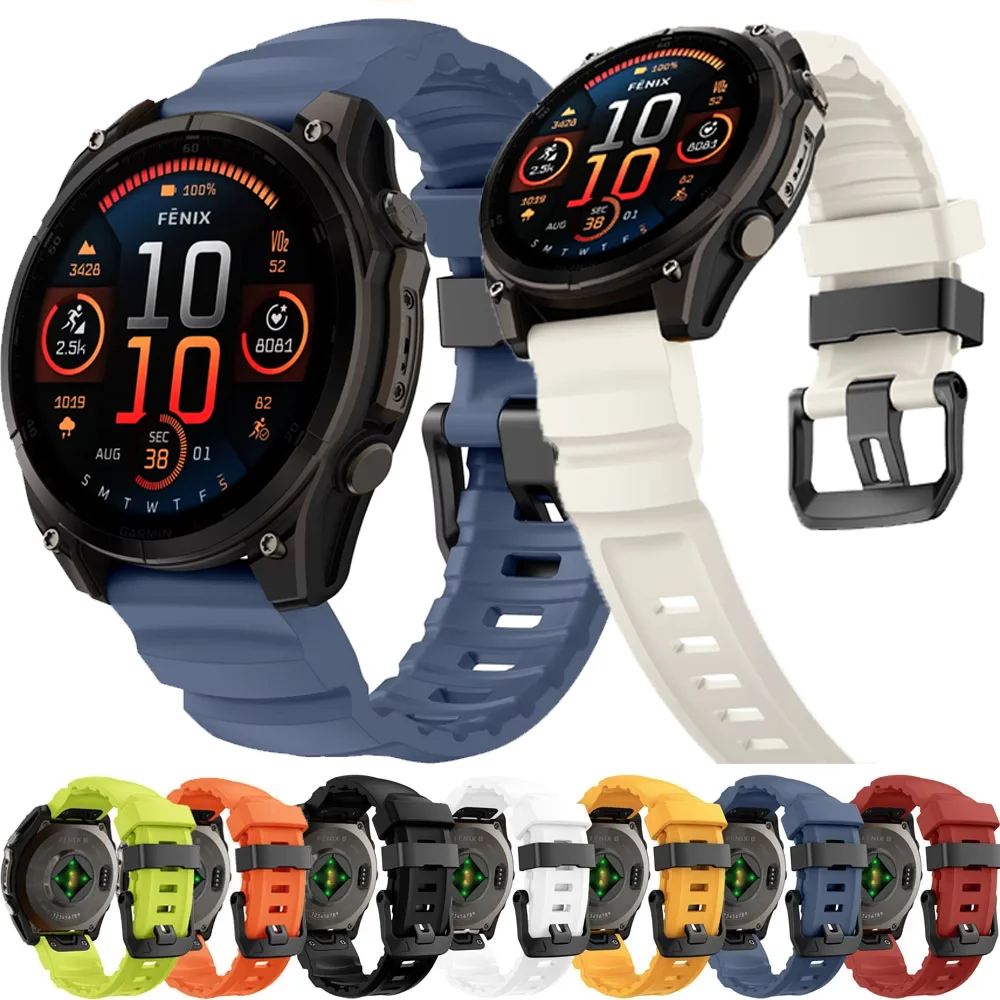 26 mm 22 mm Quick Fit Silikonarmband für Garmin Quatix 8/Tactix8/Fenix 8 51 mm 47 mm/7X Pro Armband für Garmin Epix Pro Gen 2 Gürtel Image