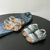 Elastische Clogs für Kinder, Jungen- und Mädchen-Sandalen, Hausschuhe, weicher Boden, rutschfest, für Kleinkinder, Strand, lässig, offene Zehen, flache Sandalen, Größe 21–30