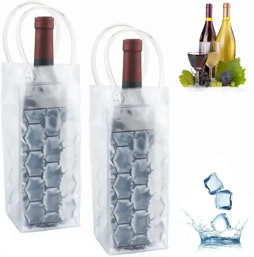 Eis Wein Tasche Halter Champagner Bier Kühler Wein Glas Halter Whisky Können Trinken Kühler Gel Kühlung Chiller Bar Zubehör Image