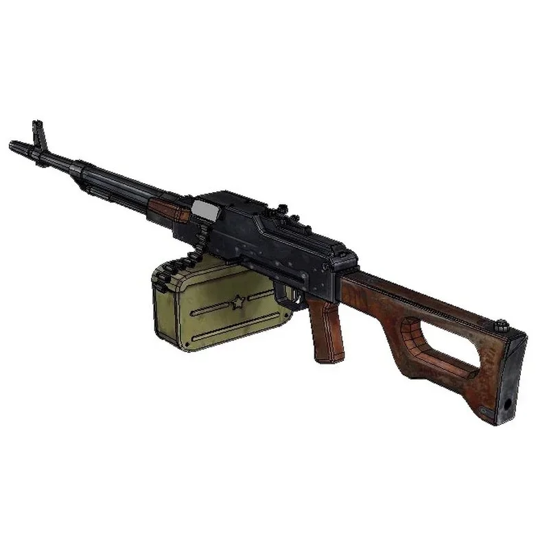 3D-Papiermodell 1: 1 Größe PKM Maschinengewehre Puzzle Spielzeug