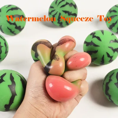 Watermelon Squishy Toy Color Changing Stress Ball Soft Fidget Sensory Toy for Kids Adults, ADHD Autism Relax, Party Favors Gifts