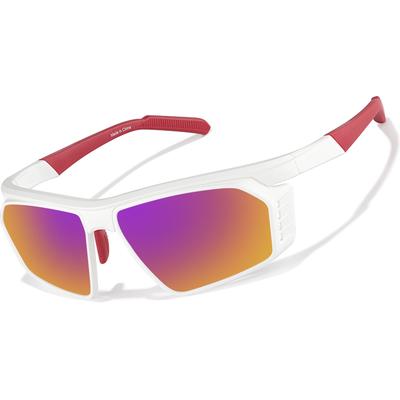 Zenni Wrap-Around Glasses White Plastic Full Rim Frame