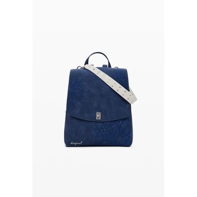 Small embossed flap backpack