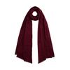 Schal TOMMY HILFIGER "TH MONOGRAM", Damen, rot (deep rouge), Web, Kunstfaser, casual, Modetücher, mit Fransen und TH-Monogramm