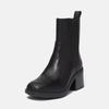 Chelseaboots TIMBERLAND "BELLEVAUXMID CHELSEA BOOT", Gr. 40, schwarz (schwarz full grain), Leder, sportlich, Schuhe, Stiefelette, Winterschuhe, Ankle Boots