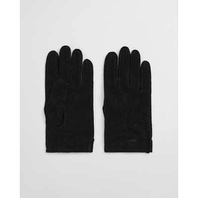 Lederhandschuhe GANT "CASHMERE LINED SUEDE GLOVES", Damen, Gr. L/XL, schwarz, Web, Ziegenleder, unifarben, casual, Handschuhe, Handschuhpaar Image