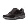 Keilsneaker GABOR ROLLINGSOFT, Damen, Gr. 40, grau (schwarz, anthrazit), Kalbsleder, Ziegenveloursleder, animal-print, sportlich, Schuhe, Schnürer, Halbschuh, Freizeitschuh mit zusätzlichem Reißverschluss