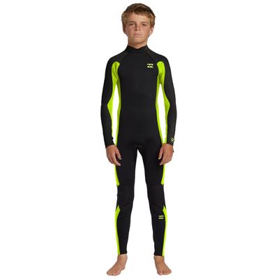 Neoprenanzug BILLABONG "5/4mm Foil", Kinder, Gr. 8 ( 132-140cm & 32-60 kg), fluro lime, 80% Neopren, 10% Nylon, 10% Polyester, Sportanzüge