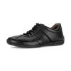 Sneaker PIUS GABOR, Herren, Gr. 9 (43), schwarz, Glattleder, unifarben, sportlich, Schuhe, Freizeitschuh, Halbschuh, Schnürschuh mit Logoprägung, G-Weite