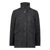 Wolljacke GIL BRET, Damen, Gr. 40, grau (schwarz, grau), Web, Obermaterial: 32% Baumwolle, 27% Polyester, 18% Wolle, 18% Polyacryl, 5% sonstige Fasern, unifarben, casual, gerade Po-bedeckend, Rundhals, Langarm, Jacken, mit Stehkragen