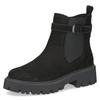 Chelseaboots CAPRICE, Damen, Gr. 37, schwarz, Leder, Textil, klassisch, Schuhe, Blockabsatz, Stiefelette mit Zierriemchen
