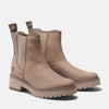 Schnürboots TIMBERLAND "CARNABY COOL MID CHELSEA BOOT", Gr. 40, grau (taupe gray), Leder, sportlich, Schuhe, Stiefelette, Winterschuhe, Ankle Boots