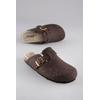 Clog ANISTON SHOES, Damen, Gr. 39, braun (braun meliert), Filz, meliert, klassisch, Schuhe, Hausschuh, Homeslipper mit verstellbarem Riemchen - NEUE KOLLEKTION