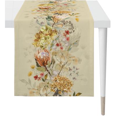 Tischläufer APELT "3402", beige,orange, B:140cm L:48cm, Baumwolle, Polyester, Tischdecken Image