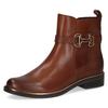 Stiefelette CAPRICE, Damen, Gr. 39, braun (cognac used), Leder, klassisch, Schuhe, Blockabsatz, Businessschuh, Boots mit edlem Schmuckelement