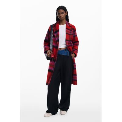 Red tartan coat