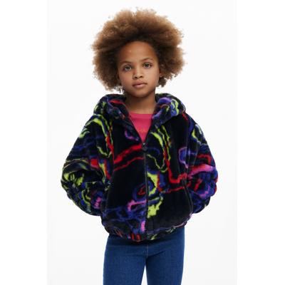 Rainbow fur jacket