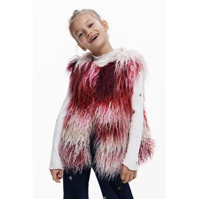 Watercolor fur vest