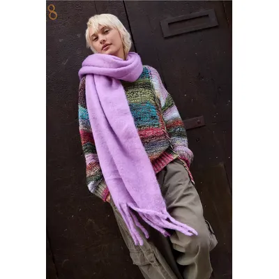 UO Lenora Blanket Scarf - Light Purple at Urban Outfitters
