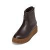 Stiefel MARC O'POLO "mit flauschigem Warmfutter", Damen, Gr. 37, braun (schwarz earth), Obermaterial: 100% Leder (Rind), unifarben, Schuhe