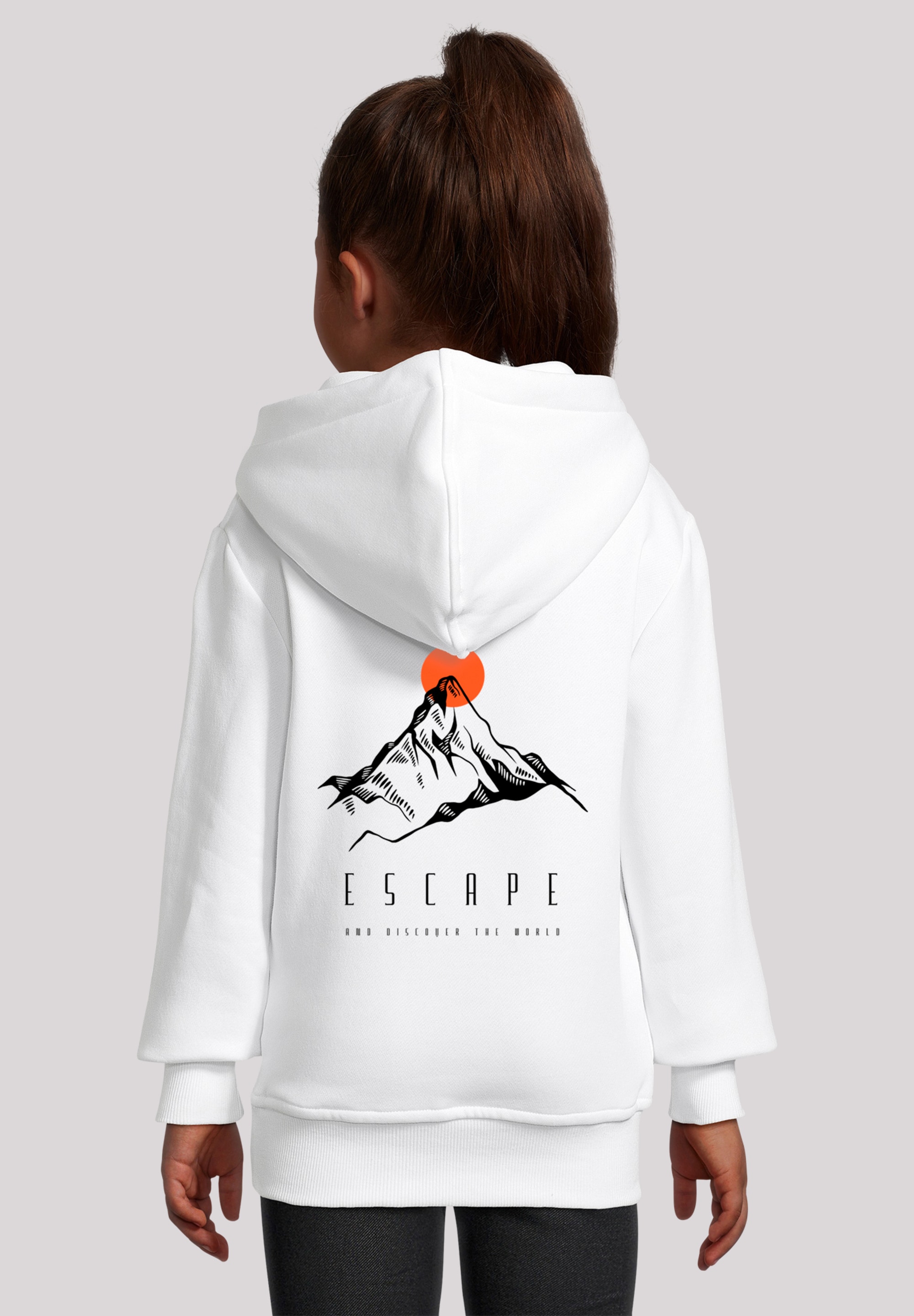 Kapuzenpullover F4NT4STIC "Escape Discover the World Mountain", Jungen, Gr. 122/128, weiß, Obermaterial: 65% Baumwolle, 35% Polyester, relaxed fit, Pullover Kapuzenpullover, Premium Qualität, ESCAPE Collection